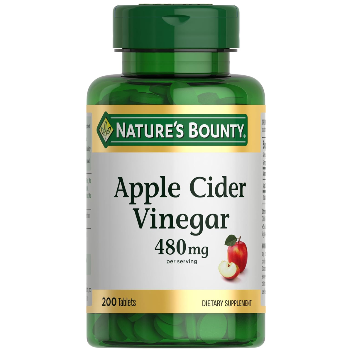 Nature Bounty Apple Cider Vinegar, 200 Tablets