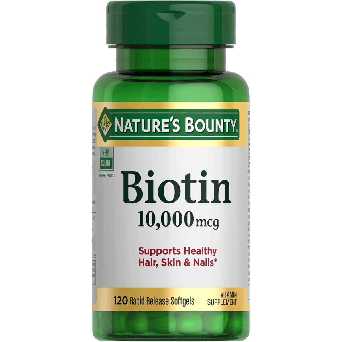 Nature Bounty Biotin 10000mcg, 120 Rapid Release Softgels