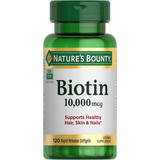 Nature Bounty Biotin 10000mcg, 120 Rapid Release Softgels