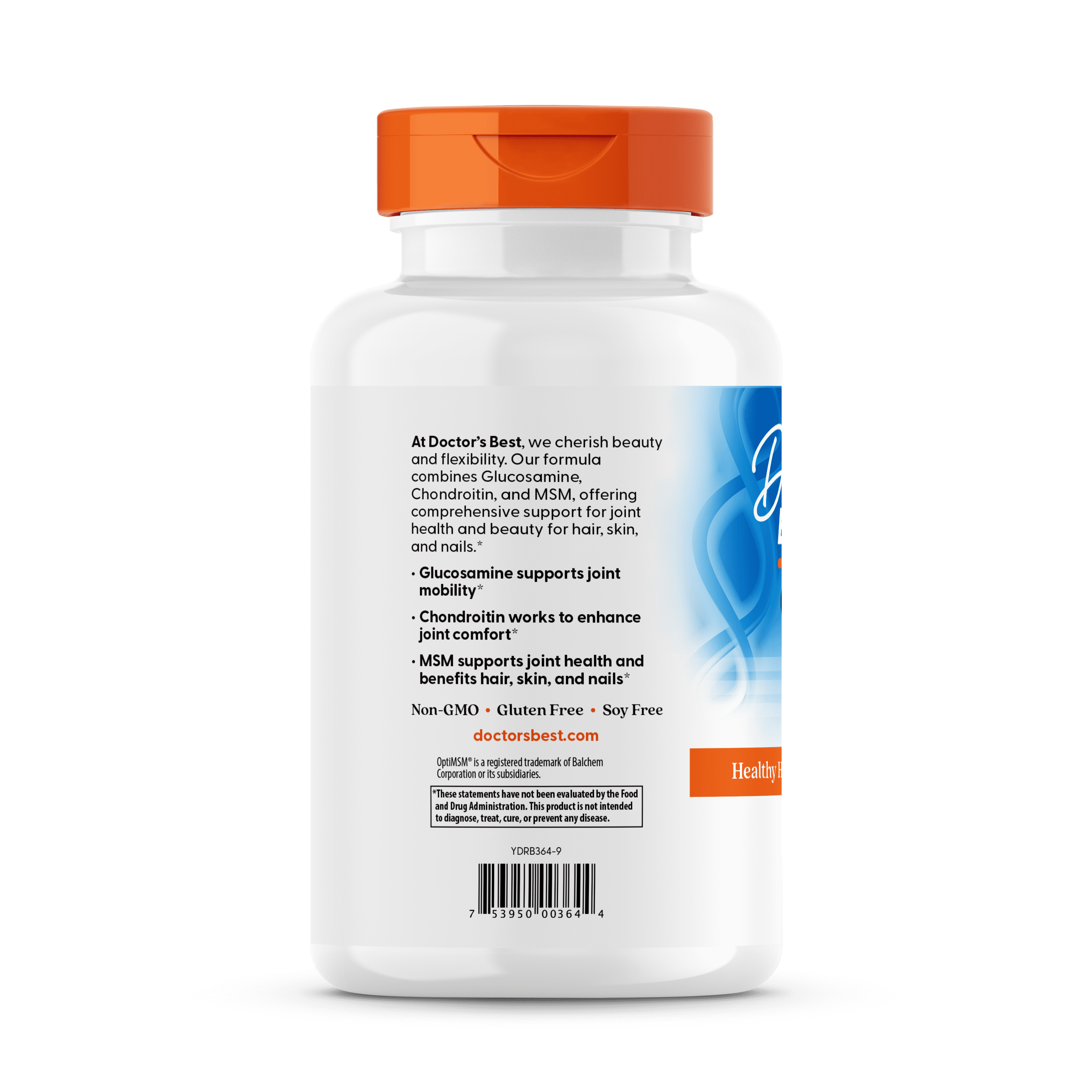Doctor's Best Glucosamine Chondroitin MSM 360ct - supplement facts panel