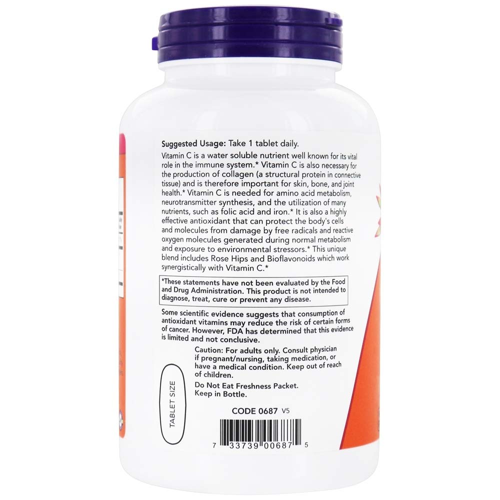 Now Foods C-1000 with Rose Hips and Bioflavonoids 250 Tabs
