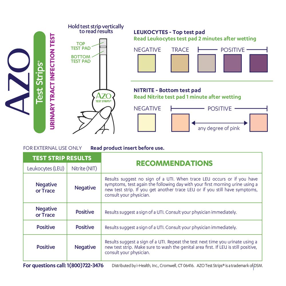 AZO Ayur Urinary Tract Infection Test Strips-3-Count Box