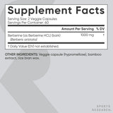 Sports Research Berberine - back of bottle