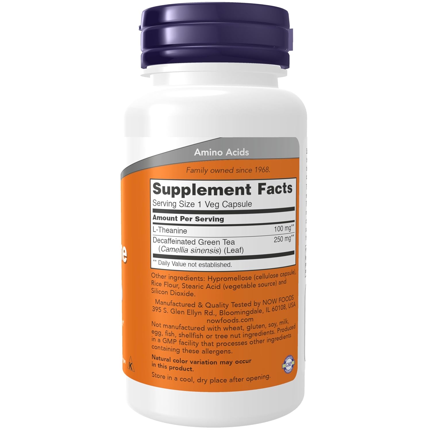 Now Foods, L-Theanine, 100 mg, 90 Vcaps