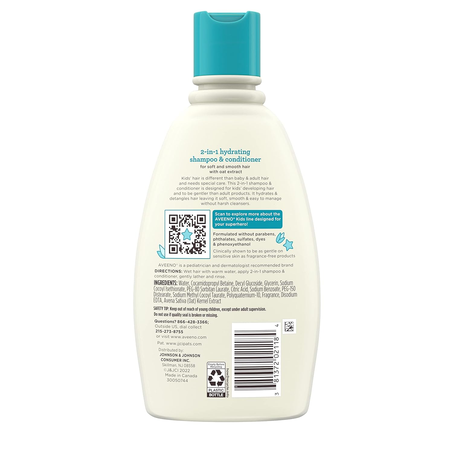 Aveeno Kids 2 in 1 Hydrating Shampoo & conditioner 12 FL OZ