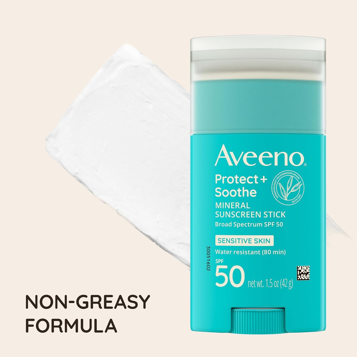 Aveeno Protect + Soothe Mineral Sunscreen Stick for Sensitive Skin SPF50, 1.5oz/42g Brand: Aveeno
