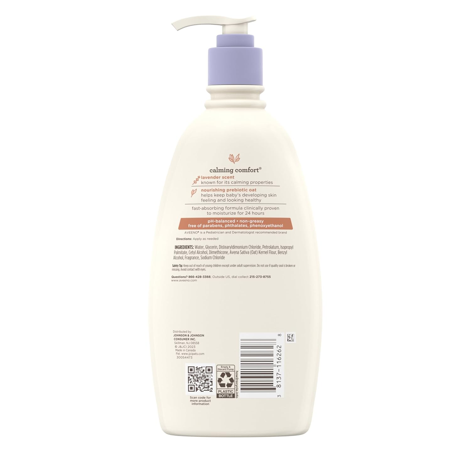 Aveeno Baby Calming Comfort Lotion 18 Oz