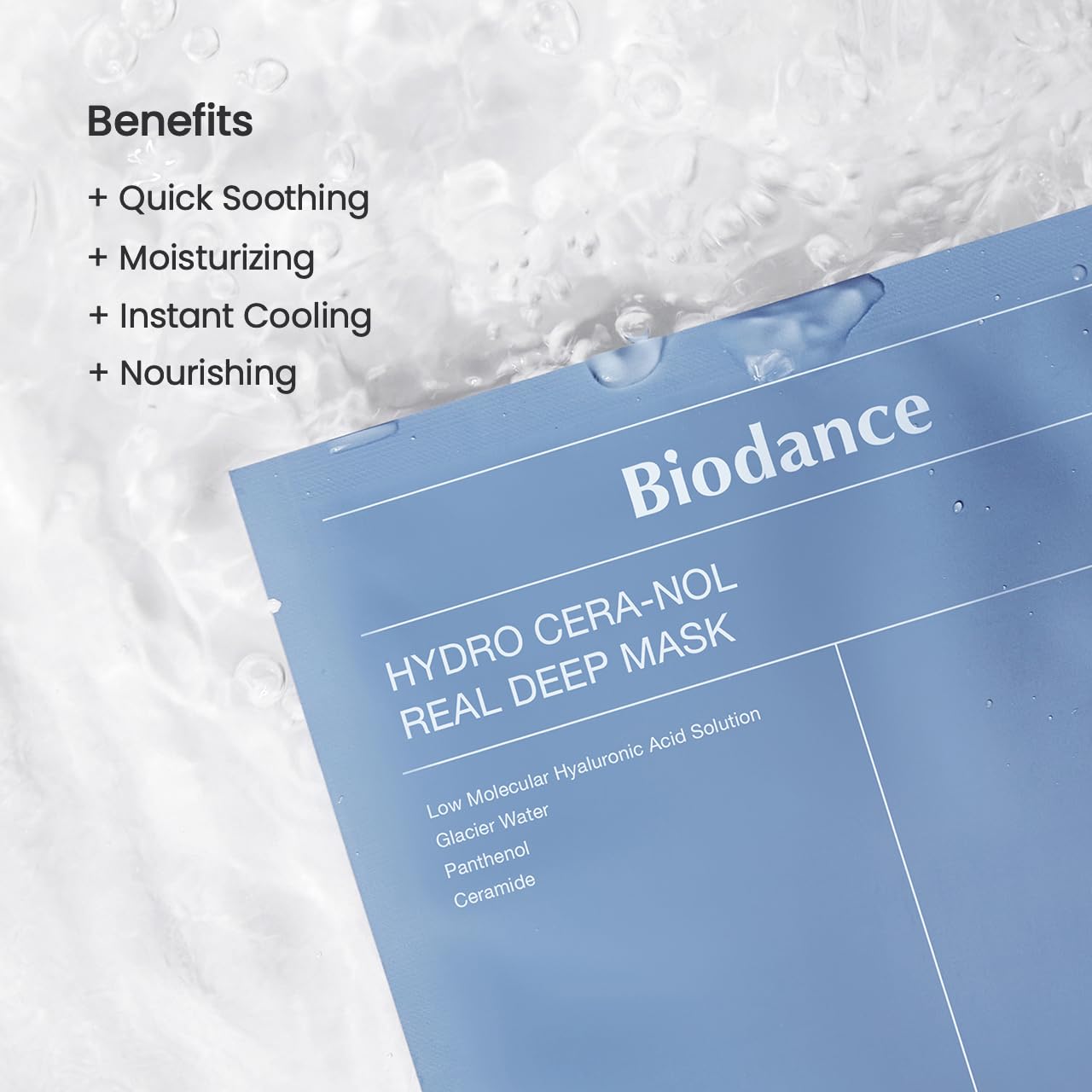 Biodance Hydro Cera-nol Real Deep Mask, Overnight Hydrogel Mask, 1.19 oz (34 g), Pack of 4