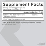 Sports Research Berberine - back of bottle