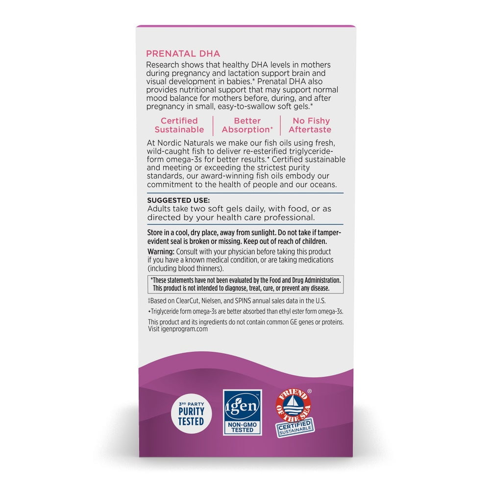 Nordic Naturals Prenatal DHA 830mg 180ct - additional view