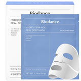 Biodance Hydro Cera-nol Real Deep Mask, Overnight Hydrogel Mask, 1.19 oz (34 g), Pack of 4