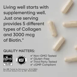 Sports Research Biotin-Infused Collagen Peptides Complex, 90 Capsules