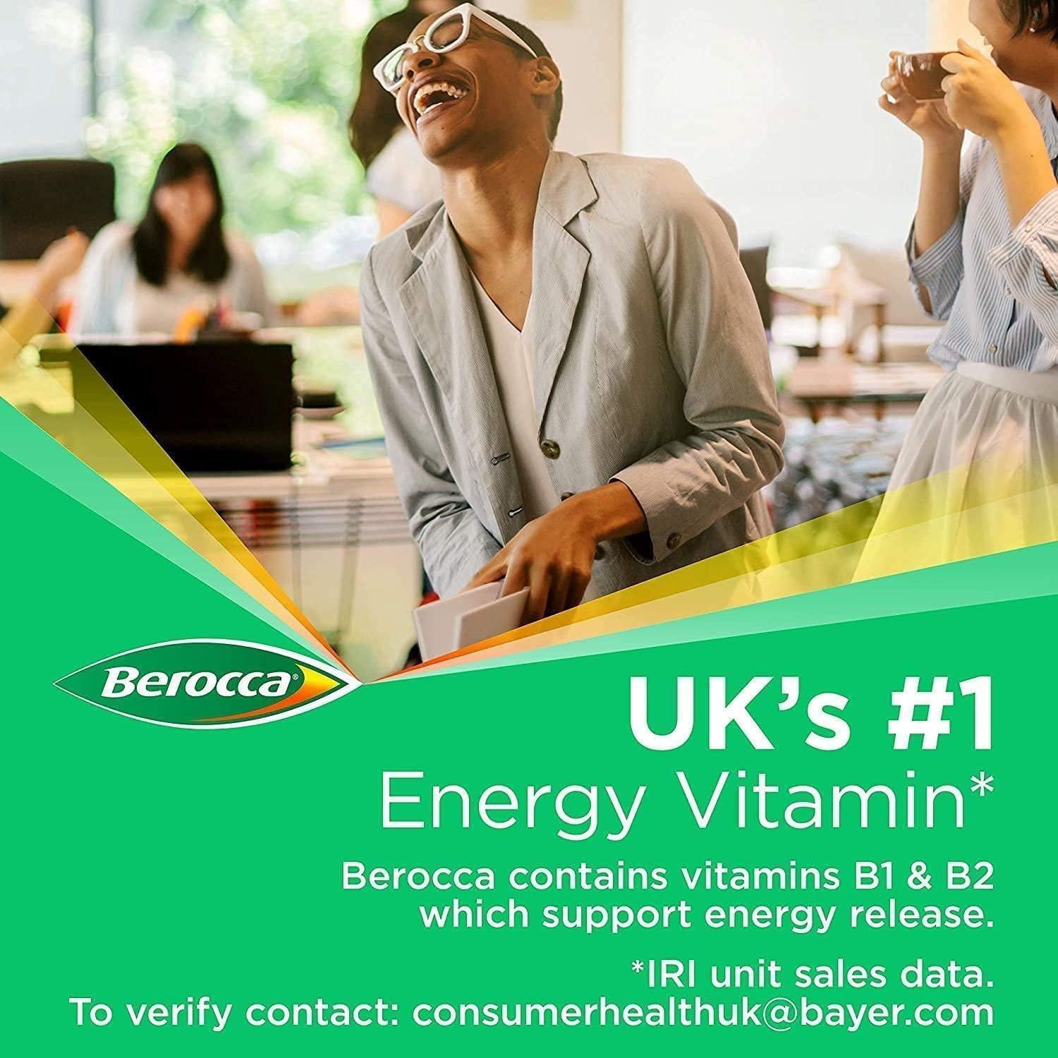 Beroccas Energy Orange Flavour, 15 Sugar-Free Effervescent Tablets (From UK)