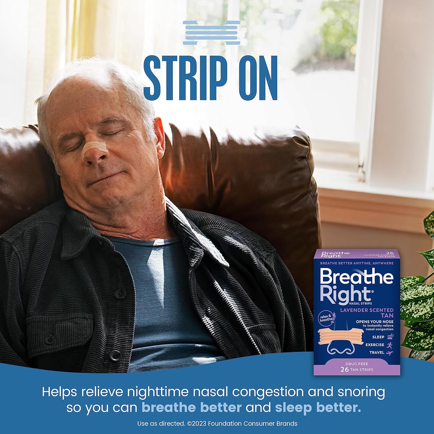 Breathe Right Nasal Strips ( Lavender, 26 Count)