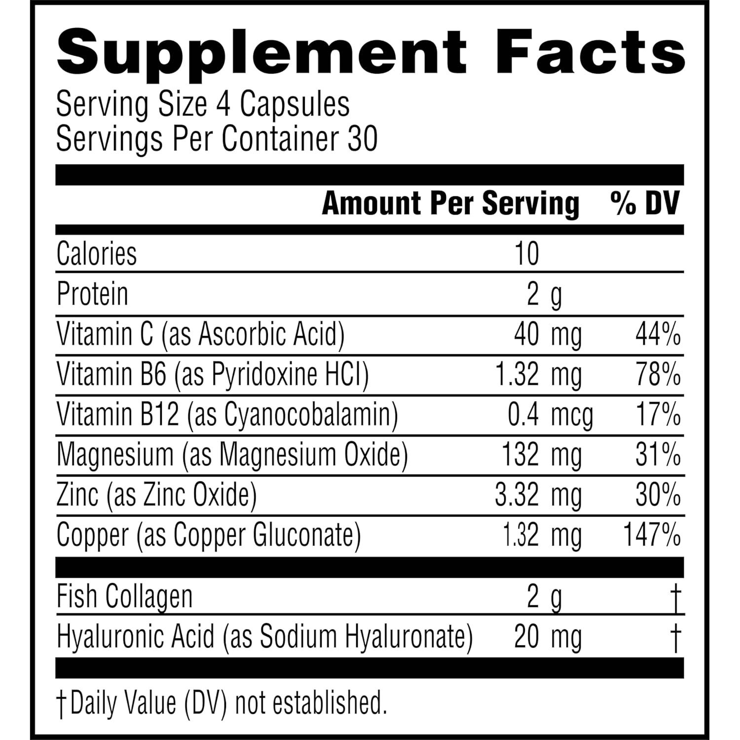 Neocell LABORATORIES FISH COLLAGEN + HA Capsule, Pack of 120 Capsule