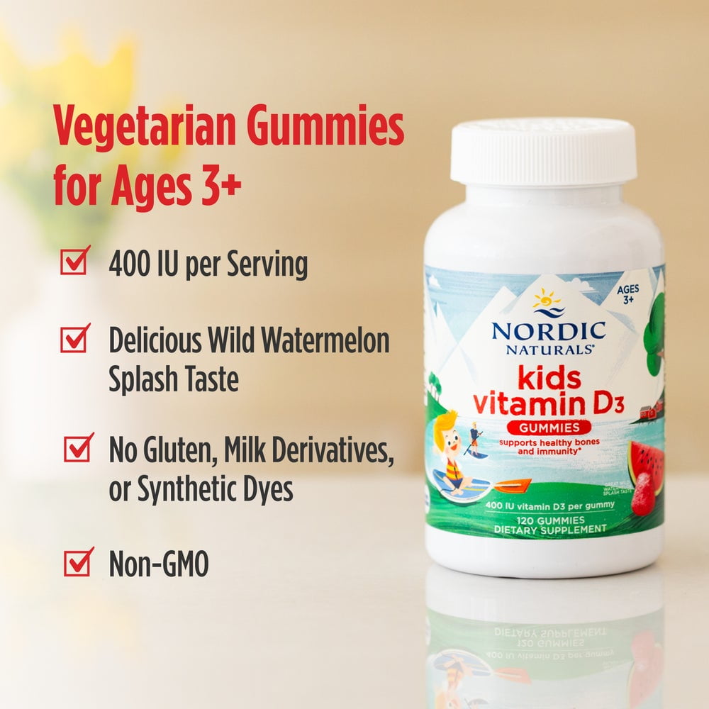 Nordic Naturals Kids Vitamin D3 400IU 60ct - packaging detail