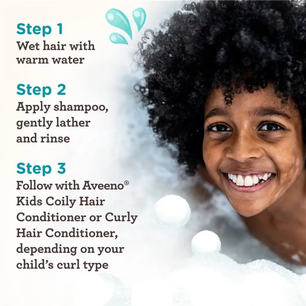 Aveeno Kids Curly & Coily Hair Shampoo, 12 fl oz