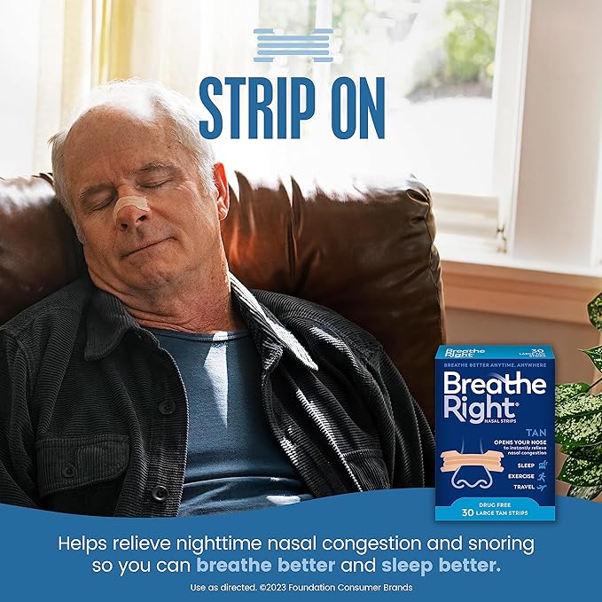 Breathe Right Nasal Strips, Large