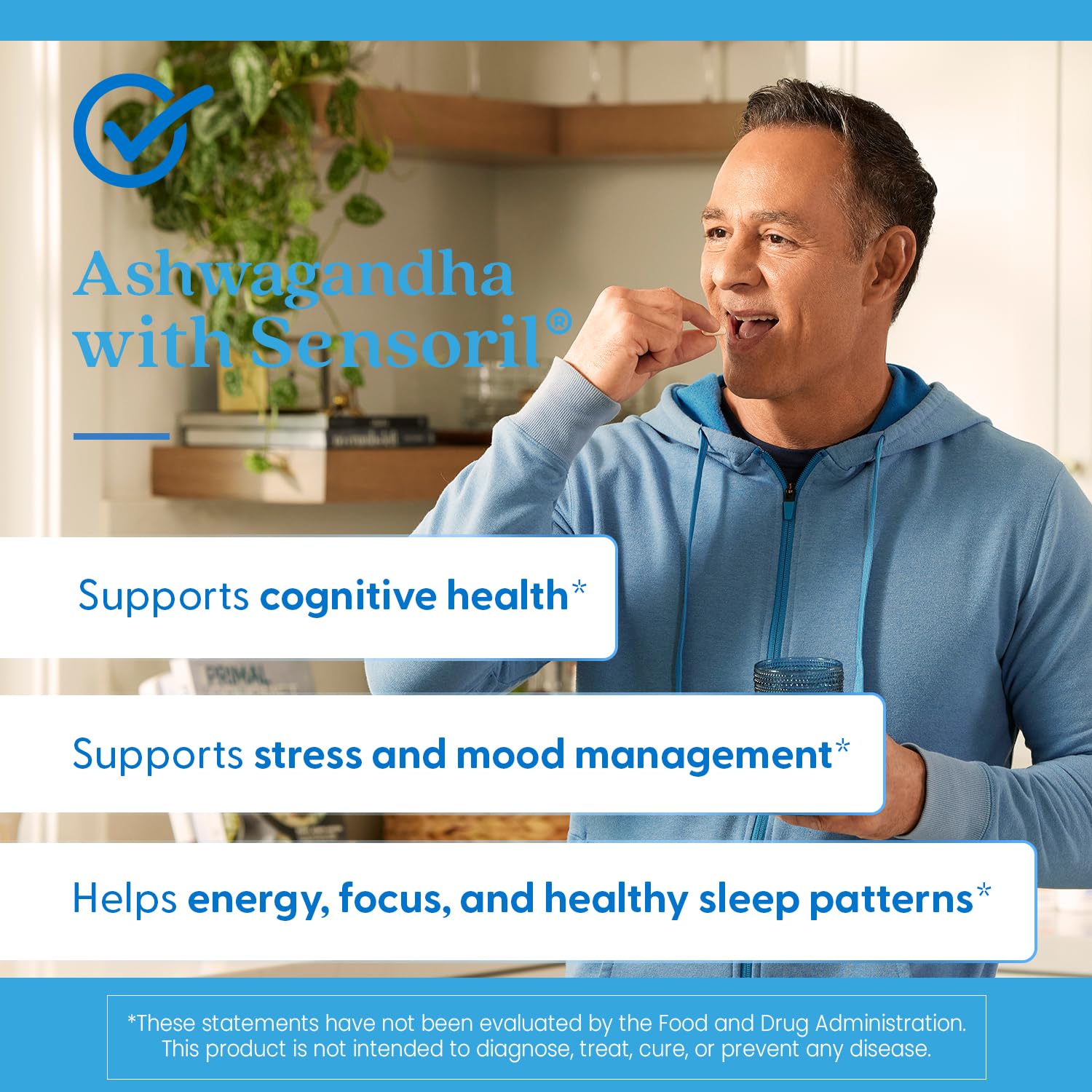 Doctor's Best Ashwagandha Featuring Sensoril, Non-Gmo, Gluten Free, 125 Mg, 60 Veggie Caps