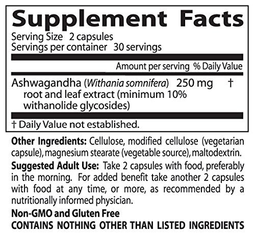 Doctor's Best Ashwagandha Featuring Sensoril, Non-Gmo, Gluten Free, 125 Mg, 60 Veggie Caps