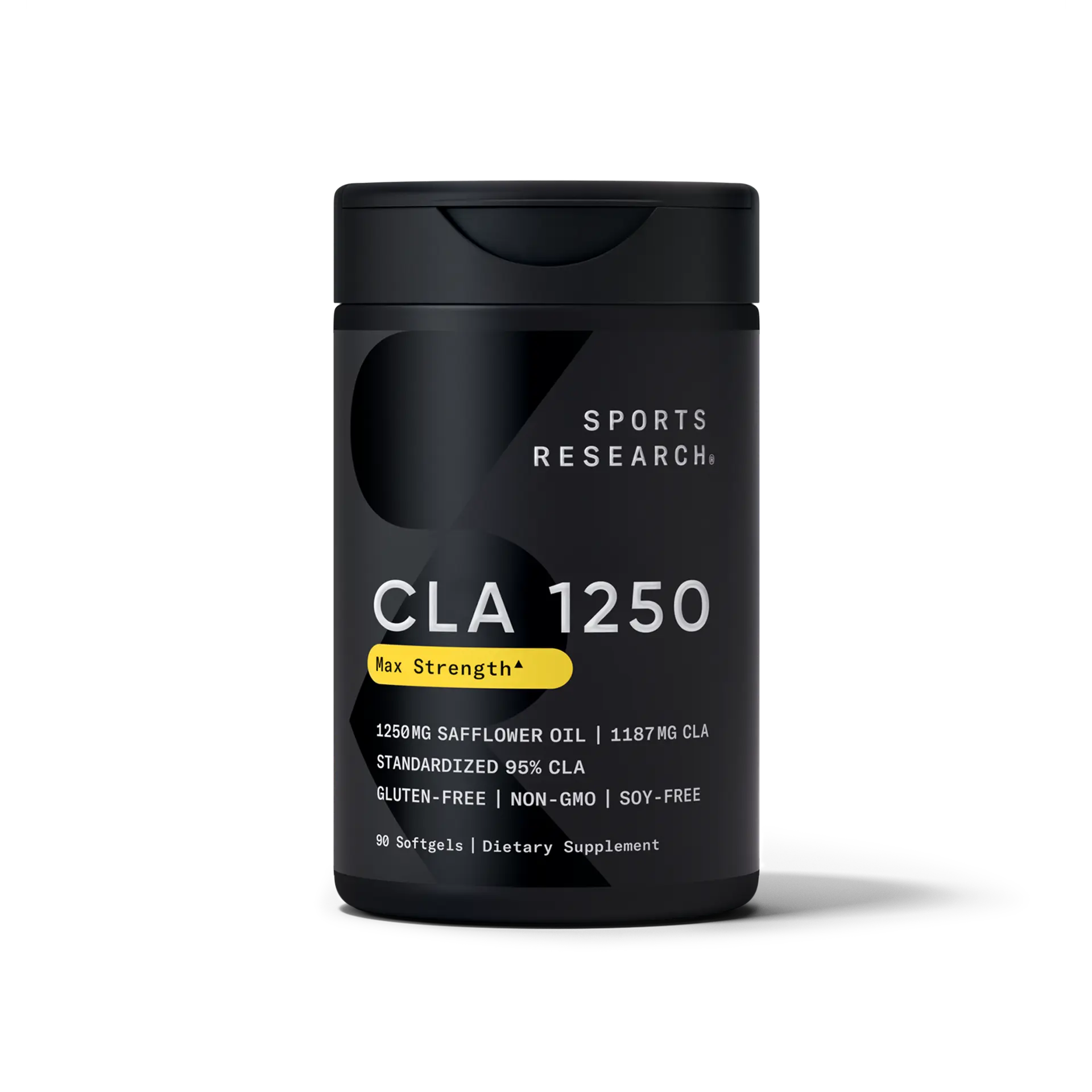 Sports Research CLA 1250mg 90 Softgels - front of bottle