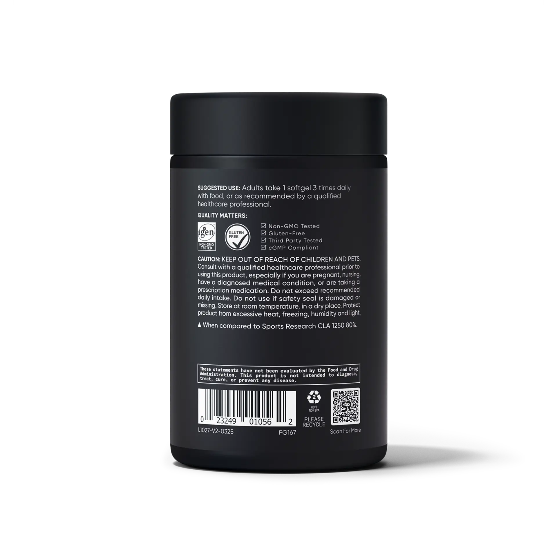 Sports Research CLA 1250mg 90ct - product detail view
