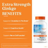 Doctor's BEST Extra Strength Ginkgo, Non-Gmo, Gluten Free, Vegan, Soy Free, Promotes Mental Function And Memory, 120 Mg, 120 Count (Pack Of 1) - Capsule