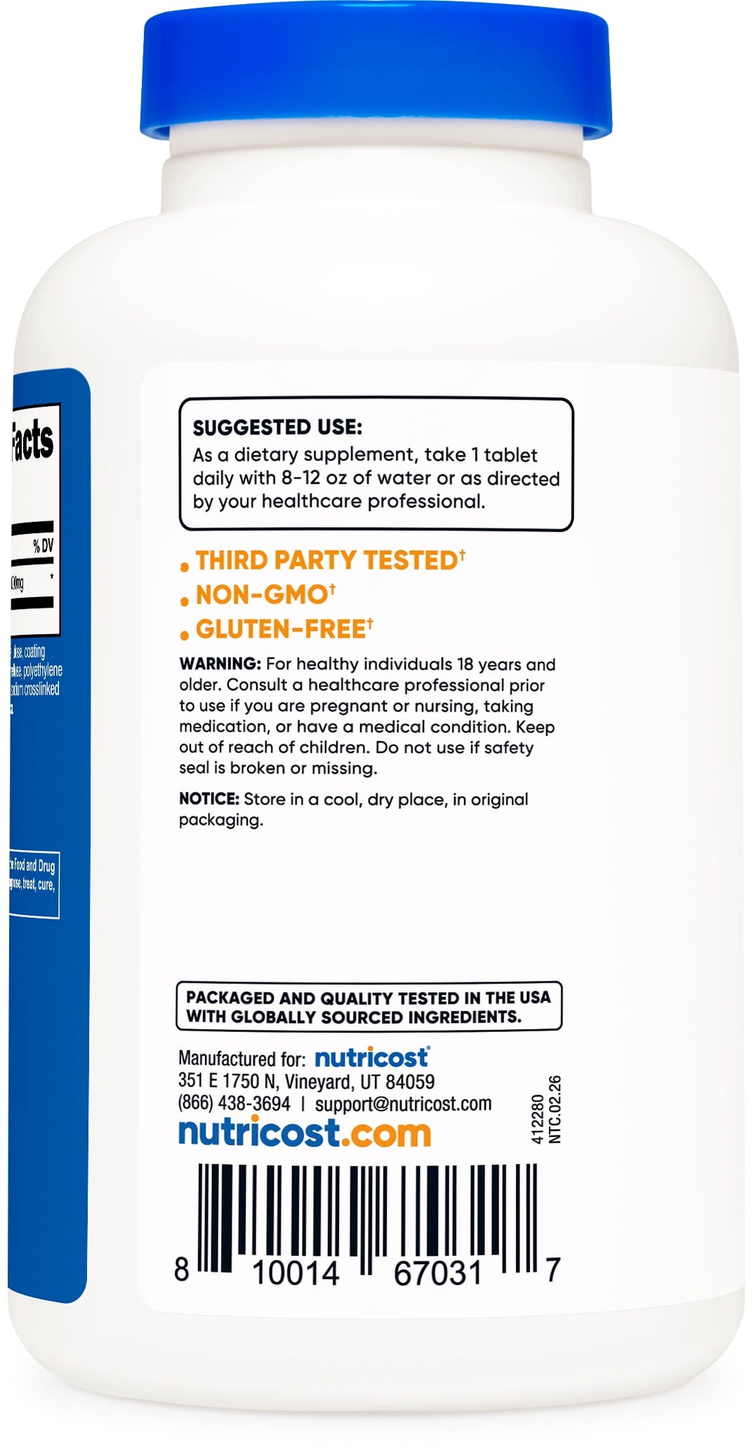 Nutricost L-Arginine 1000mg 150ct - additional view