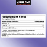 Kirkland Signature CoQ10 300mg 100ct - side panel