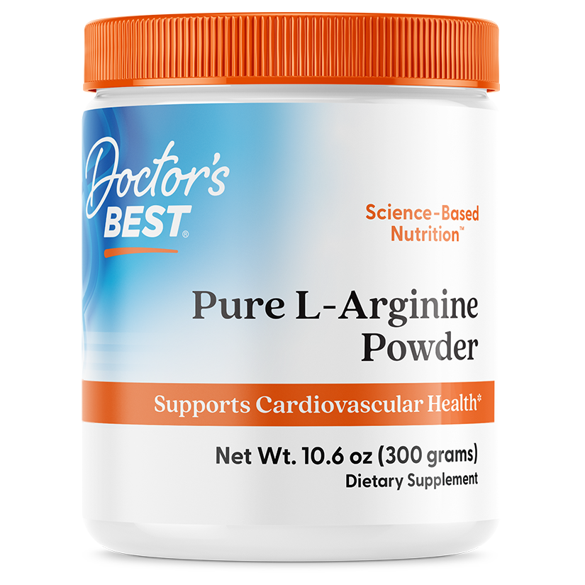 Doctor's Best Pure L-Arginine Powder 10.6oz - front of container