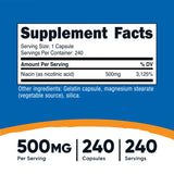Nutricost Niacin 500mg 240ct - supplement facts