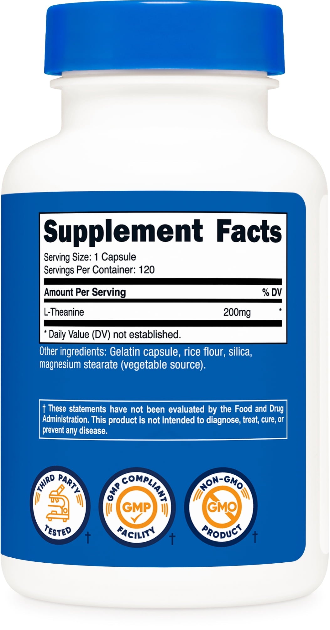Nutricost L-Theanine 200mg 120ct - supplement facts