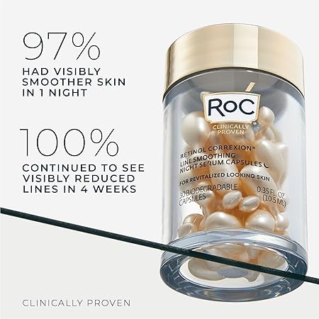RoC Retinol Correxion Line Smoothing Night Serum, 30 Capsules