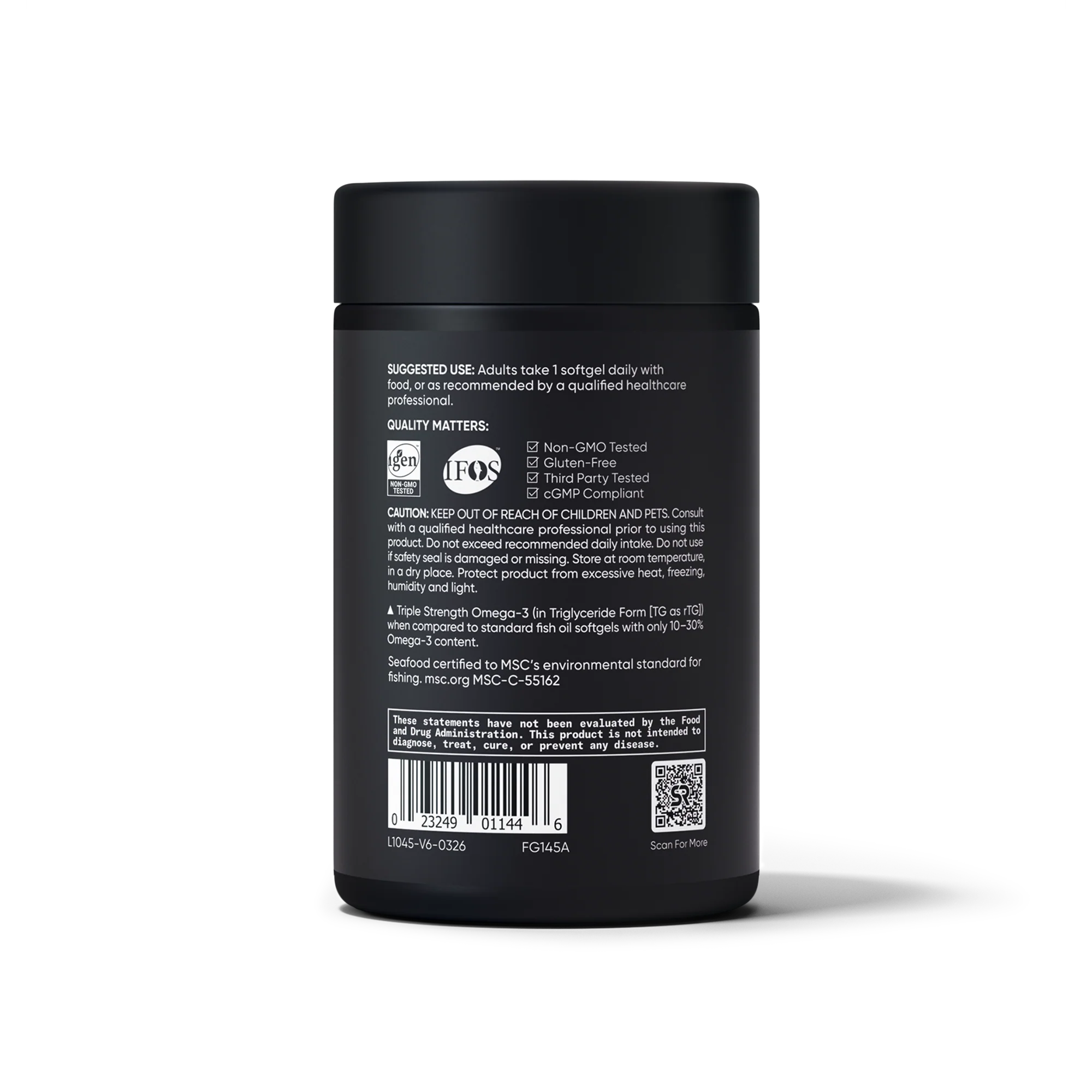 Sports Research Omega-3 Fish Oil 1250mg 30ct - additional product view