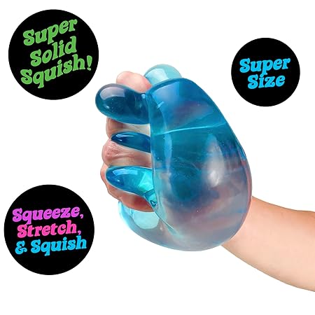 Schylling NeeDoh Niceberg - Sensory Squeeze Toy with Super Solid Squish - Giant 3.25" Blue Nice Cube (Pack of 1)