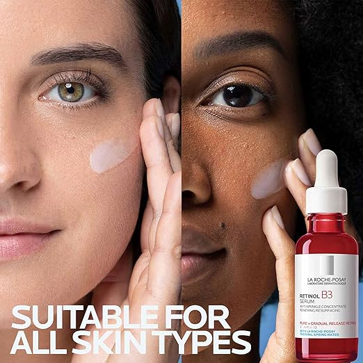 La Roche-Posay Pure Retinol Face Serum with Vitamin B3. Anti Aging Face Serum for Lines, Wrinkles & Premature Sun Damage to Resurface & Hydrate. Suitable for Sensitive Skin, 1.0 Fl. Oz