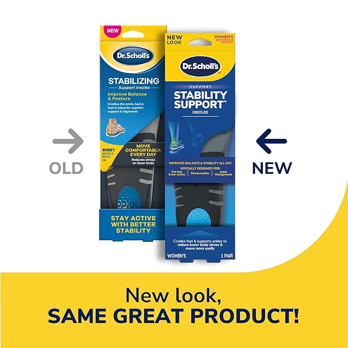 Dr. Scholl's Stabilizing Support Insole with Motion Control, Improves Posture, Arch Support and Balance (Women's 6-10)