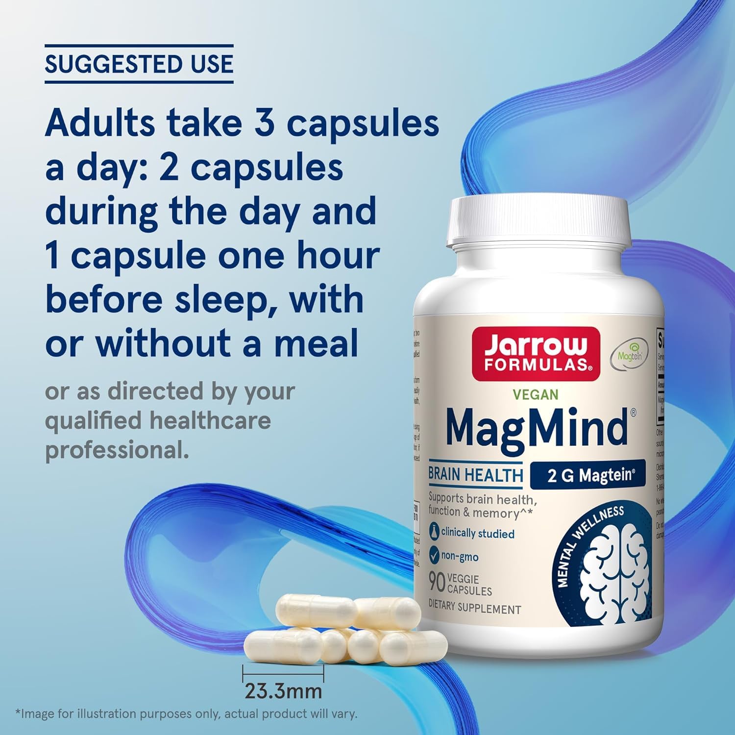 Jarrow Formulas, Magmind Nutritional Supplement, 90 Veggie Capsules