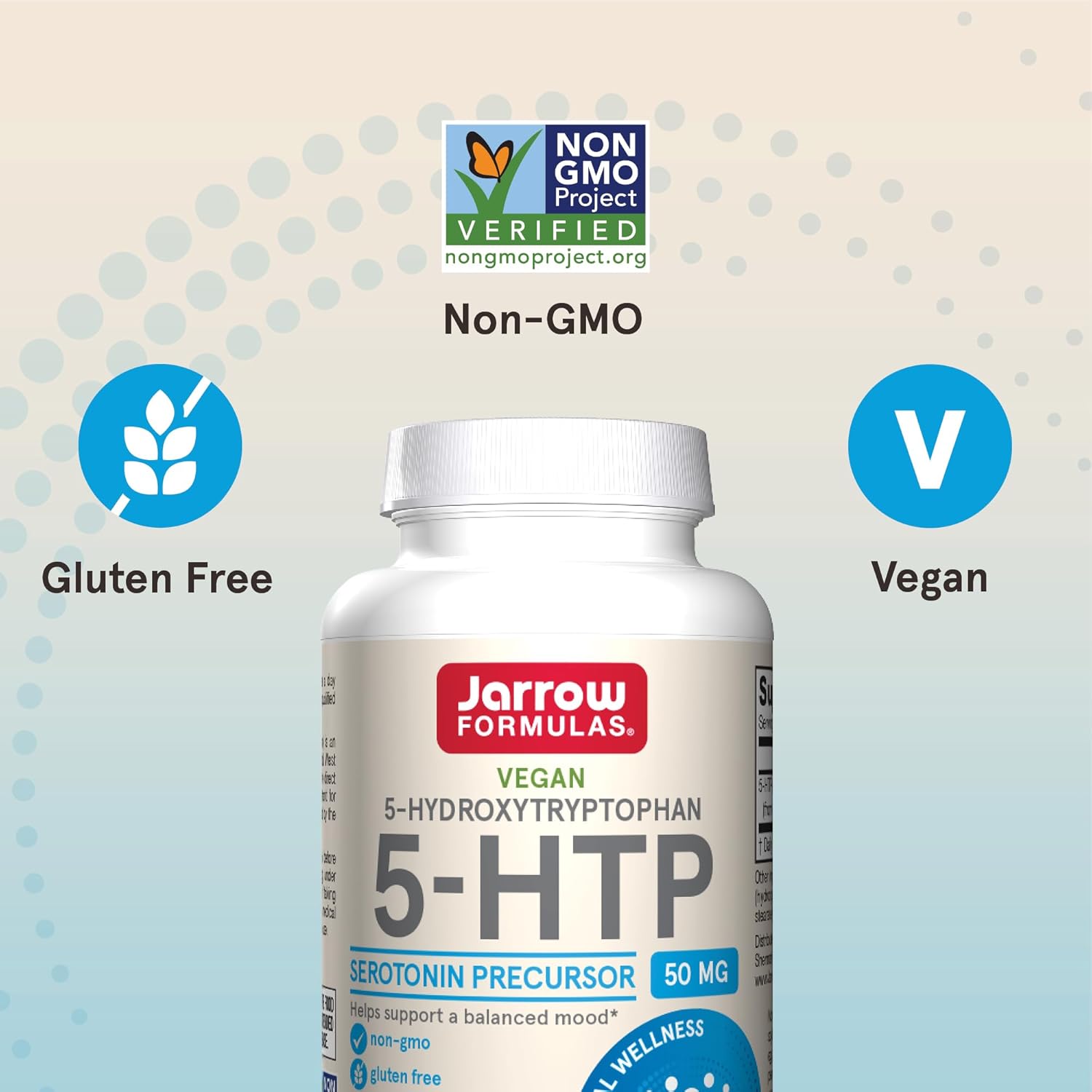 Jarrow Formulas, 5-HTP, 50 mg, 90 Veggie Caps
