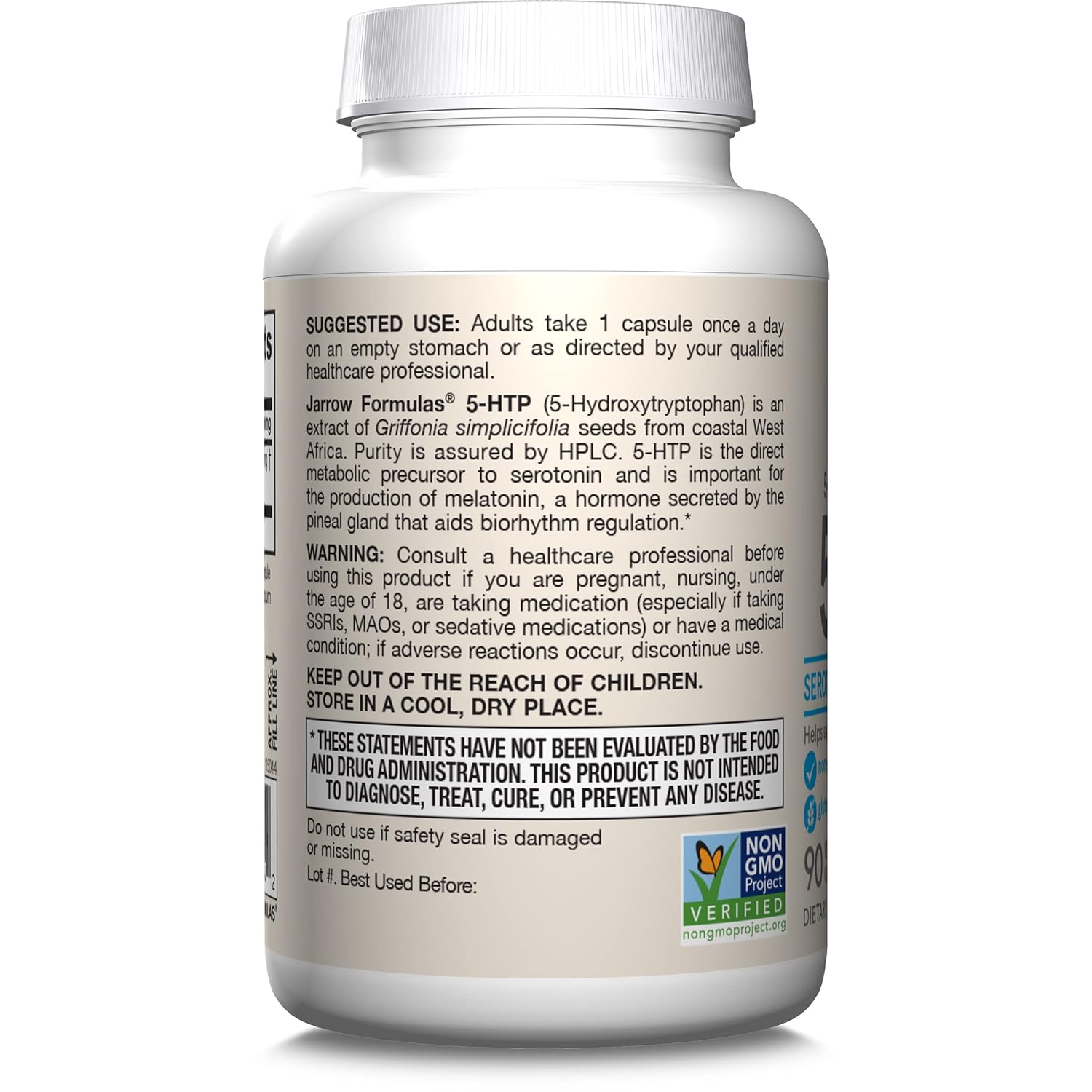 Jarrow Formulas, 5-HTP, 50 mg, 90 Veggie Caps