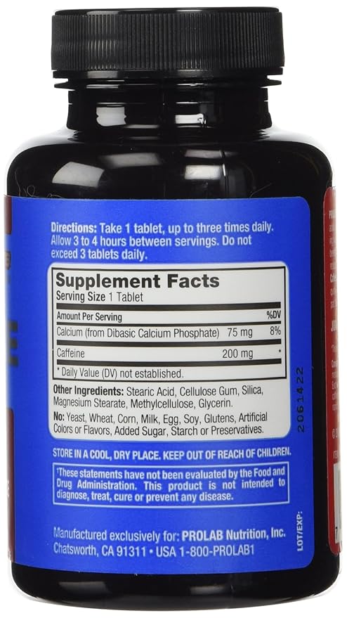 ProLab Caffeine Pills 100 tablets 200mg