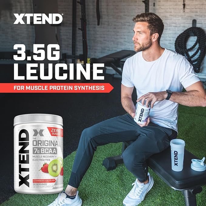 Scivation Xtend Bcaas Powder(Pre-Workout, 7G Bcaas, 0G Carbs,Sugar & Calories, 3.5 Leucine, 2.5G L-Glutamine, 1G Citrulline Malate) - 420 G, 30 Servings (Strawberry Kiwi)