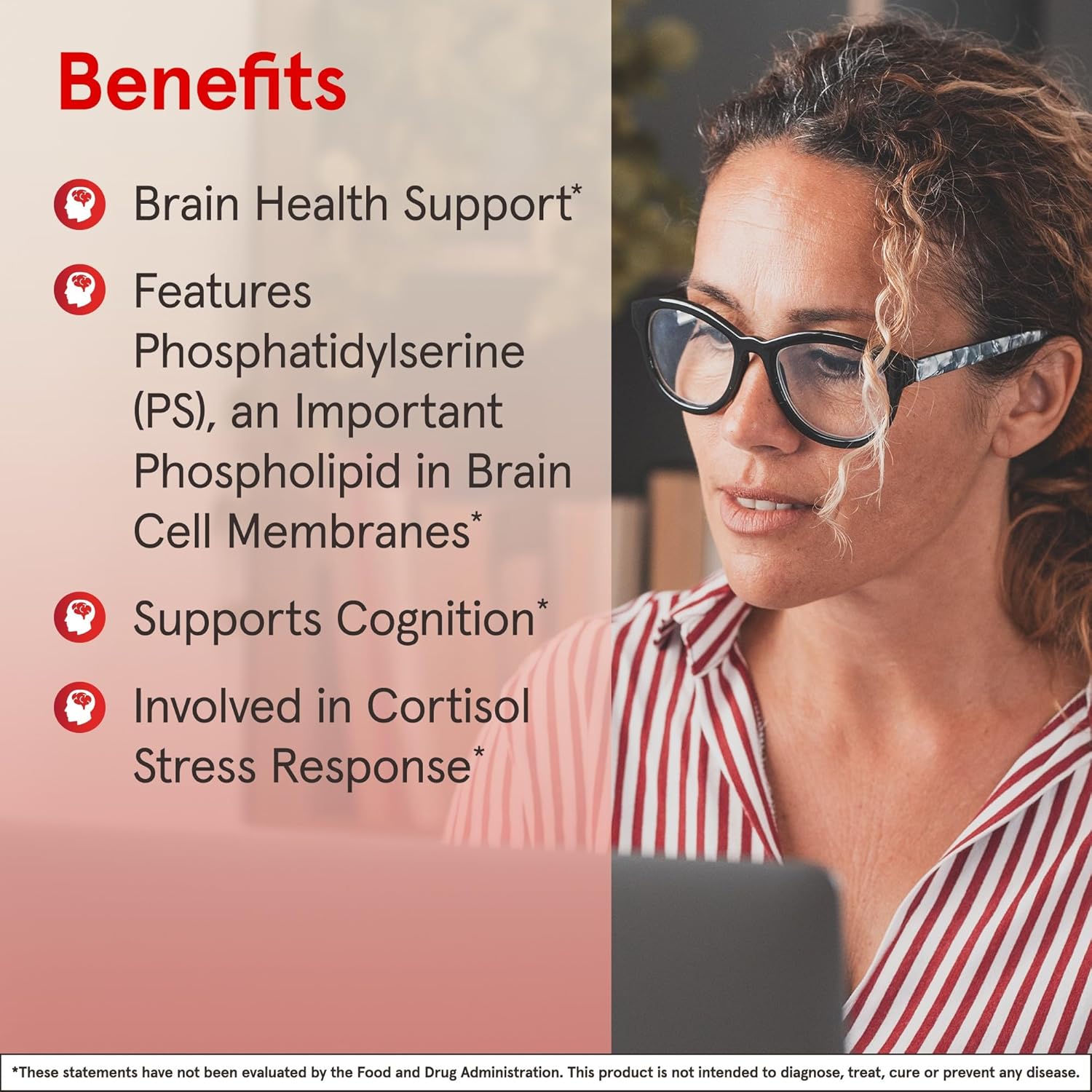 Jarrow Formulas PS100 Phosphatidylserine 100 mg Non-GMO, Soy-Free - 60 Softgels