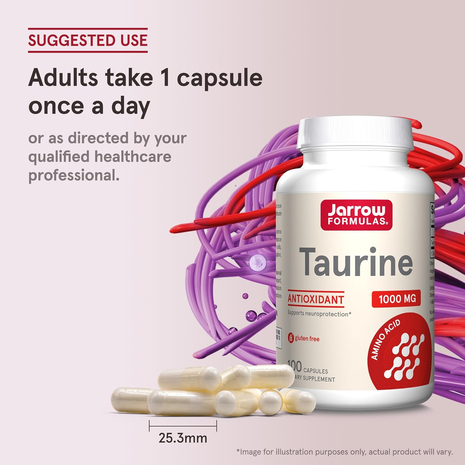 Jarrow Formulas, Taurine, 1000 mg, 100 Capsules