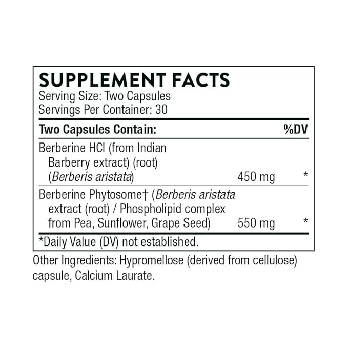 Thorne Research Berberine Capsules, 60 Count