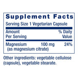 Life Extension Magnesium Citrate, 100 Mg, 100 Vegetarian Capsules
