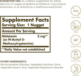 Solgar Melatonin 3 mg - 120 Nuggets - Helps Promote Relaxation & Rest - Non-GMO, Vegan, Gluten Free, Dairy Free, Kosher - 120 Servings