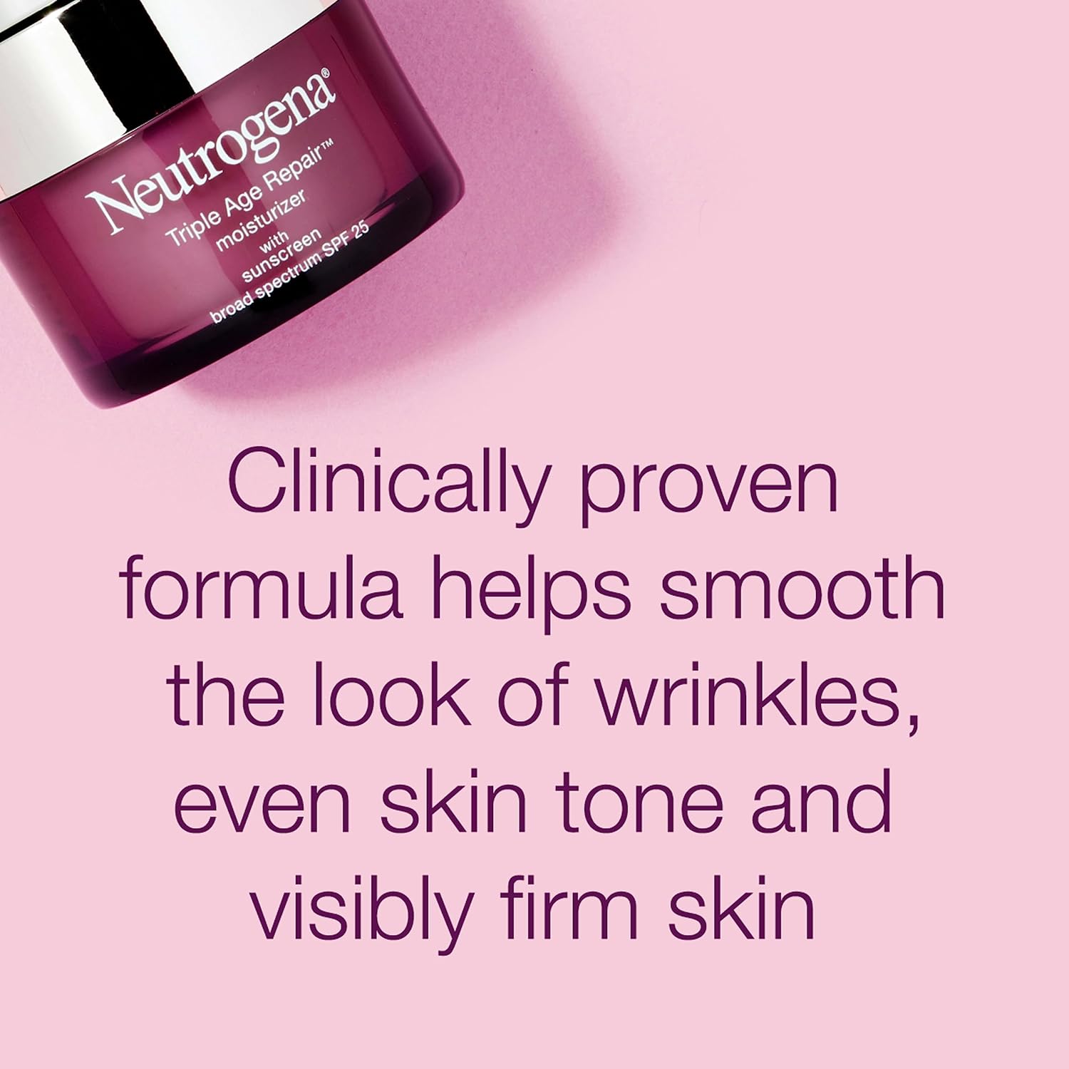 Neutrogena Triple Age Repair Anti Wrinkle Daily Facial Cream Moisturizer With Vitamin C And Spf 25, 48 G