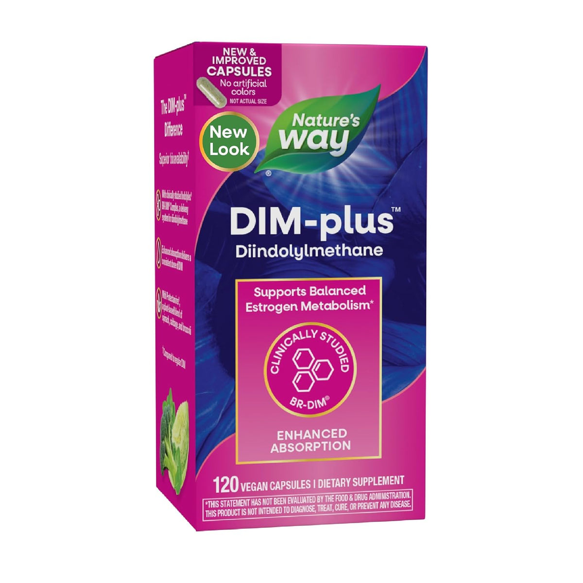 Nature's Way, DIM-plus, Estrogen Metabolism, 120 Vegetarian Capsules