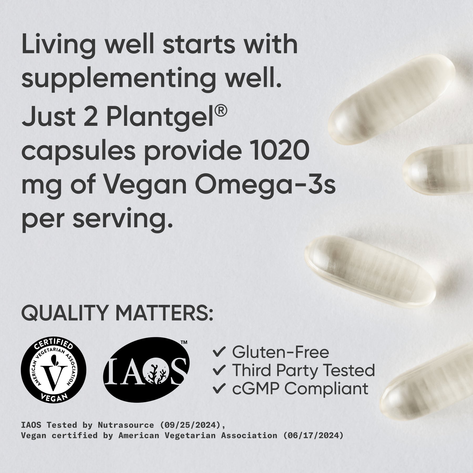 Sports Research Vegan Omega-3 - dosage information